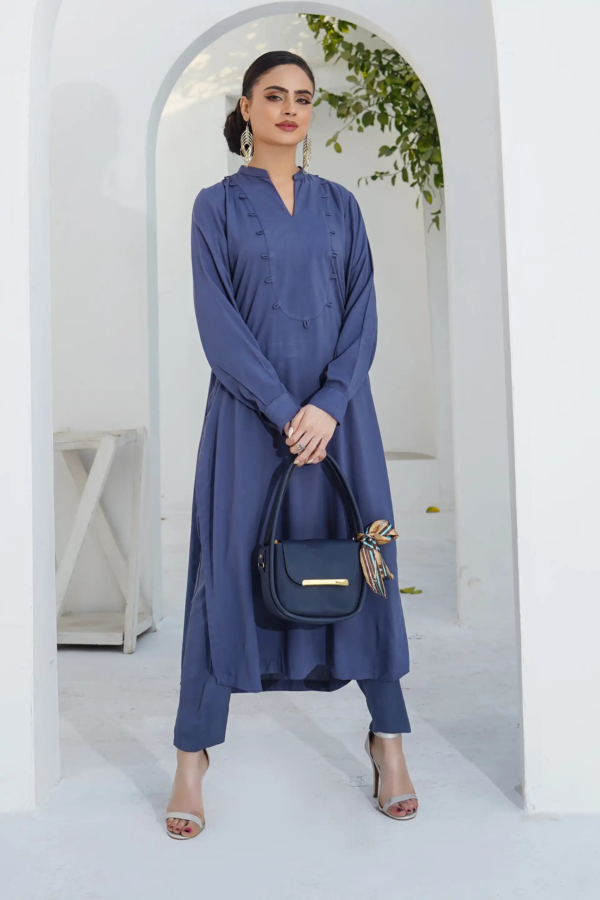 Cobalt Blue Solid Co-ord Set