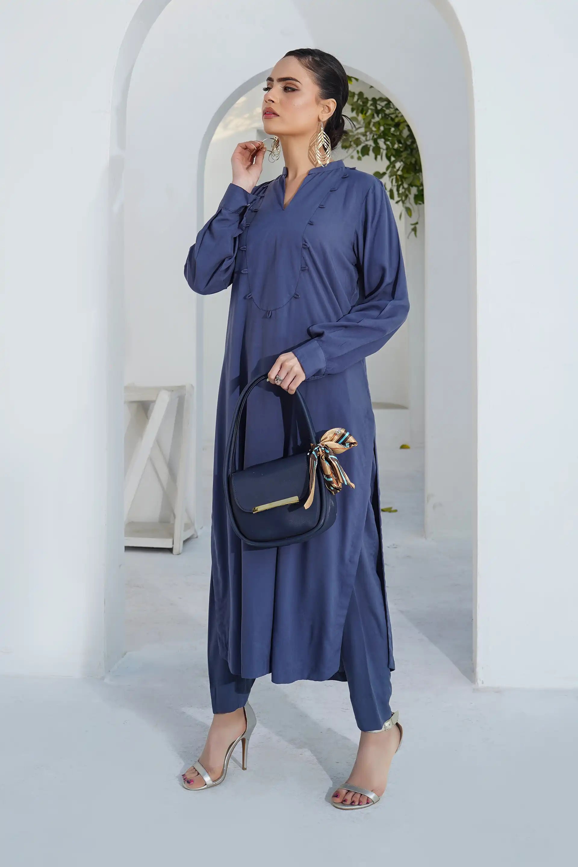 Cobalt Blue Solid Co-ord Set