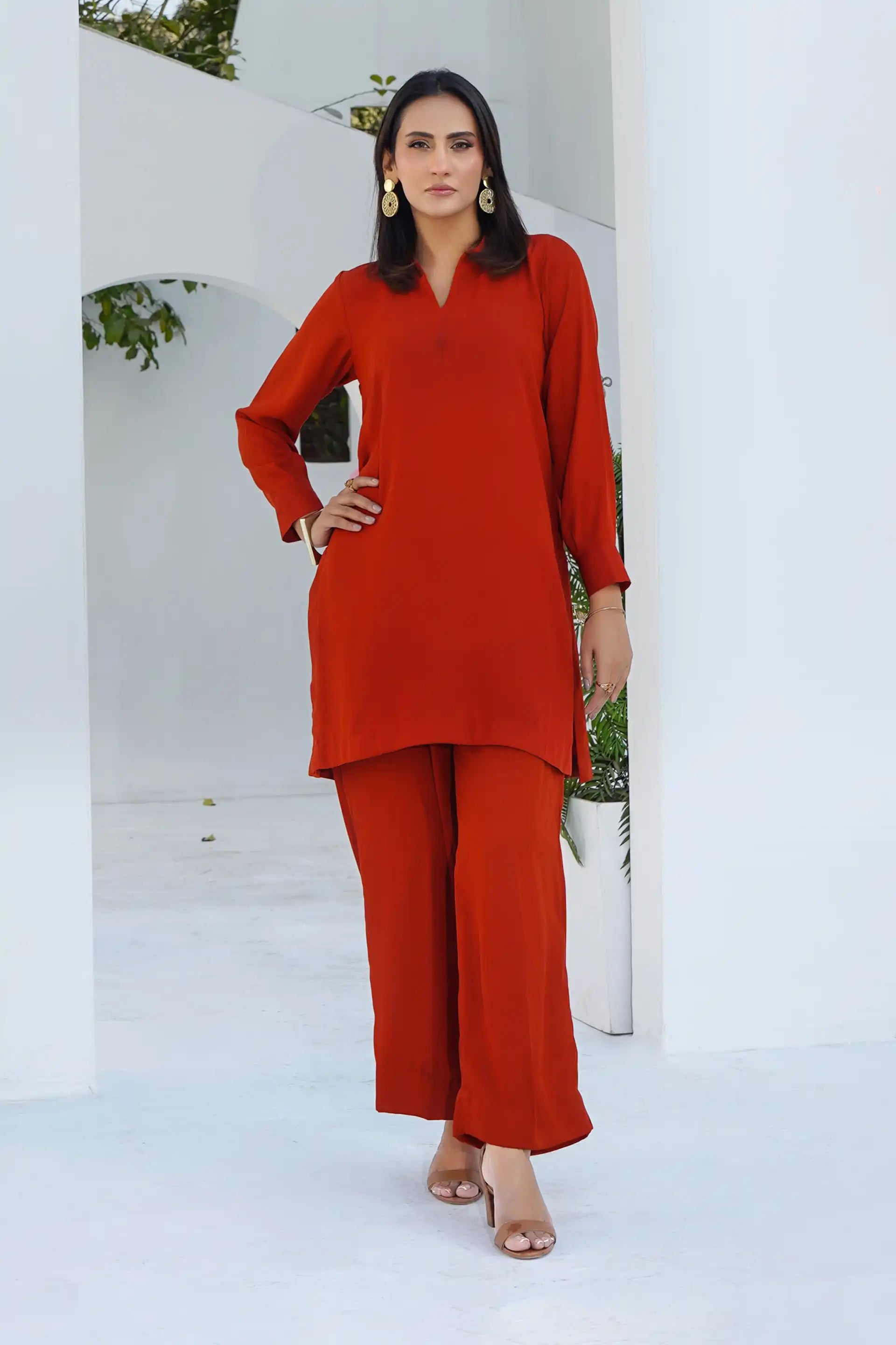 Rust Solid Co-ord Set