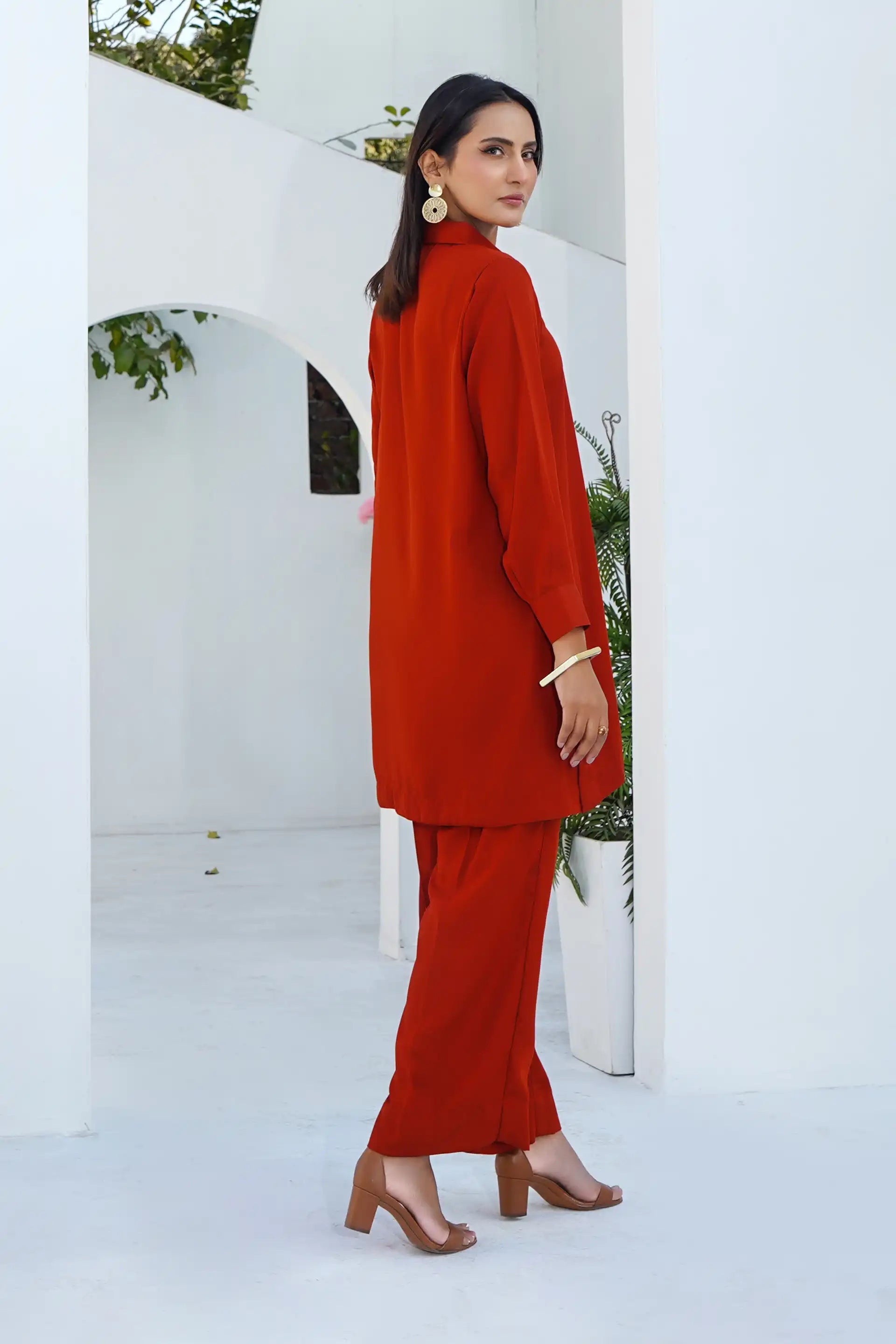 Rust Solid Co-ord Set